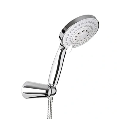 Imagen de TATAY Kit Alcachofa Ducha Jerez con Soporte y Manguera 1.5M, 12 cm de Diámetro, ABS, 4 posiciones, Sistema Ahorro Agua Antical Cromado
