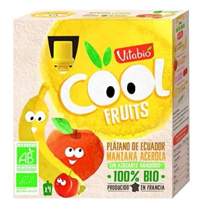 Imagen de PACK COOL FRUITS PLATANO MANZANA 4x90g