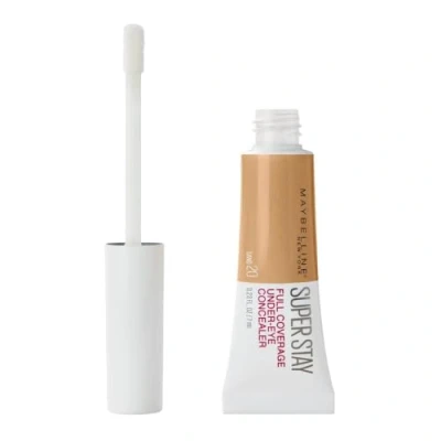 Imagen de MAYBELLINE Super Stay 24H Corrector de Ojeras Alta Cobertura Y Larga Duración, Cobertura, Tono 20 Sand Color Medio, 7 ml (Paquete 1)