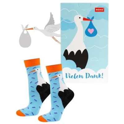 Imagen de soxo Regalo Para Partera Calcetines Mujer Divertidos Medias Altos Algodon Colores Socks 35 40 Azul