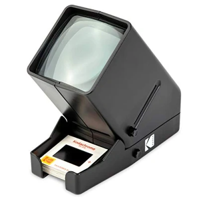 Imagen de KODAK Visor de diapositivas y películas 35 mm: funciona con pilas, 3 aumentos, visualización luz LED; para mm negativos