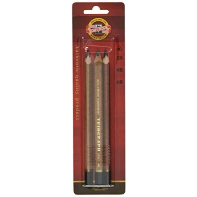 Imagen de KOH I NOOR 2B/4B/6B Jumbo Triangular Graphite Pencil (Pack of 3)