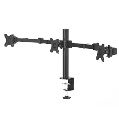 Imagen de Soporte monitor Hama Holder, Para 3 monitores, De 13&quot; a 27&quot;, VESA, Inclinación +25/ 25, Giro 180, hasta 7kg, Altura ajustable, Negro