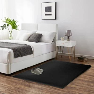 Imagen de Teppich Wölkchen Alfombra de imitación Piel Sala Estar, decoración la Dormir Lavable como Cama, cojín Silla Negro, 140 x 200 cm
