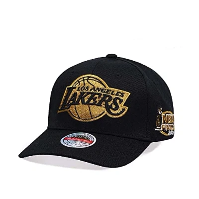 Imagen de Mitchell &amp; Ness NBA/HWC Black Gold Classic Red Snapback Cap, Los Angeles Lakers