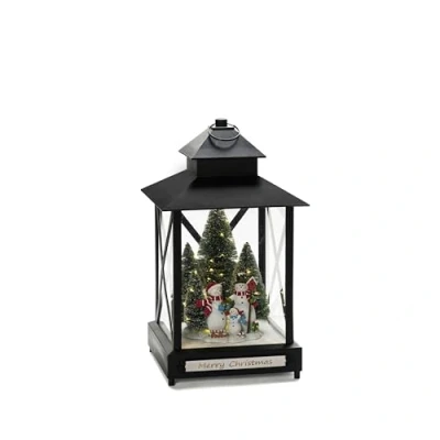 Imagen de Konstsmide Christmas Farol LED decorativo Muñecos nieve negro IP44 42cm