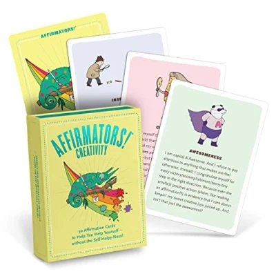Imagen de Affirmators! Baraja de creatividad: 50 cartas afirmación para ayudarte a ti mismo, sin la autoayuda (50 cartas)