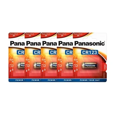 Imagen de Pila de Litio Panasonic CR123A 3V Blister 1 x5 Paquete 5
