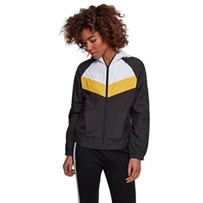 Imagen de Urban Classics Three TONE Cortaviento, Mujer, Talla: XL, Black/white/chrome yellow