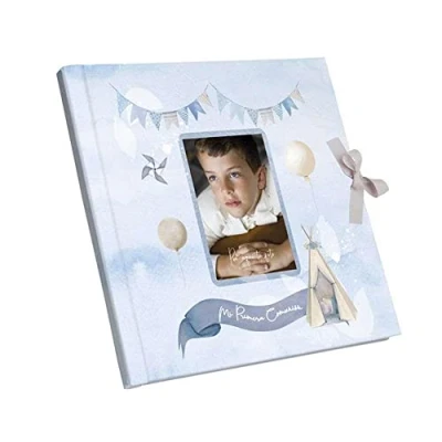 Imagen de Libro comunión niño Tiendas con Portada Personalizable tu Foto Medidas 29 x 27 cm, tamaño 10 15 cm Arguval