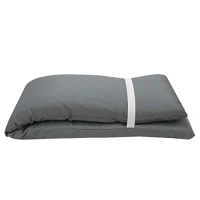 Imagen de Acomoda Textil Colchón Tumbona de Espuma Suave y Ergonómica. Cojín Desenfundable, Elegante Cómodo para Jardín, Piscina, Playa, Terraza Balcón. (2 U Gris Oscuro, 120x55x5 cm)