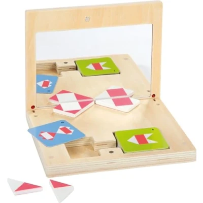 Imagen de small foot simetría con Espejo Educate, Juego de Encajar en Caja Madera, a Partir 5 años, 12463, Color Blanco, Large