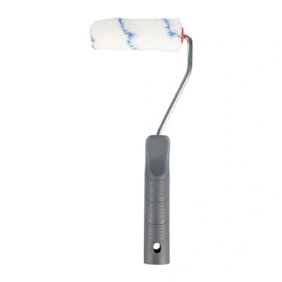 Imagen de Cogex Rollo de pintura 100 mm, Rodillo con mango Longitud: mm Manga antigoteo Para paredes y techos, plástico 100% reciclado, práctico