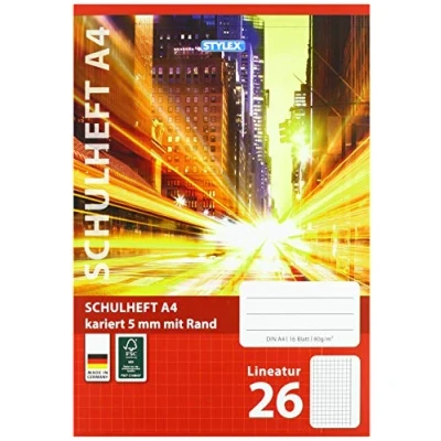 Imagen de Stylex DIN A4 Cuaderno con diseño de animales tollen en diferentes lineaturen (A4)