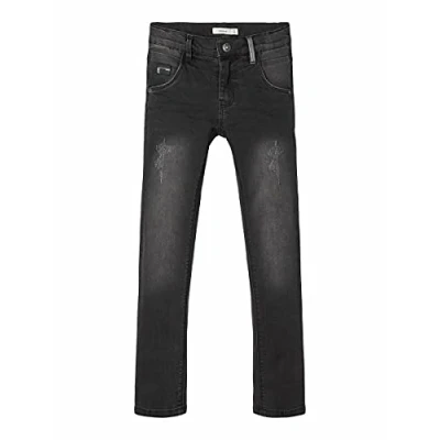 Imagen de NAME IT Nittrap Skinny Dnm Pant Nmt Noos Vaqueros, Gris (Dark Grey Denim), 110 para Niños