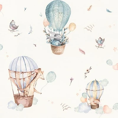 Imagen de Rasch Papel pintado 300512 con motivos infantiles en color azul, 10,05 m x 0,53 (largo ancho), azul