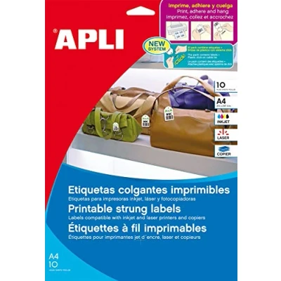 Imagen de APLI 11946 Etiqueta autoadhesiva , 10 hojas de etiquetas A4 750