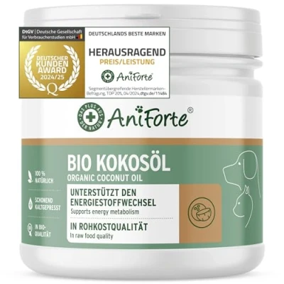 Imagen de AniForte Aceite de coco orgánico para perros y gatos 400 ml