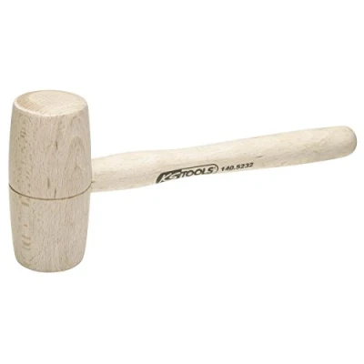 Imagen de KS Tools 140.5232 martillo de madera 300g cabeza Ø 60 mm con mango fresno galvanizado