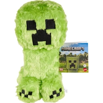 Imagen de Mattel Minecraft Creeper Peluche, muñeco suave inspirado en el personaje de “Una película Minecraft, juguete coleccionable 20,3cm, JFP58