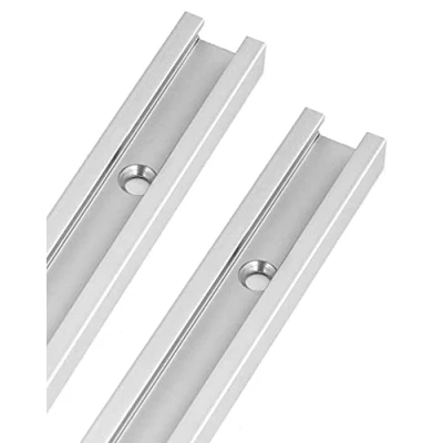 Imagen de QWORK® 600mm T Slot Track, Carril Guia en de Aluminio para Tabla Enrutador, 19 x 10 mm, 2 Piezas