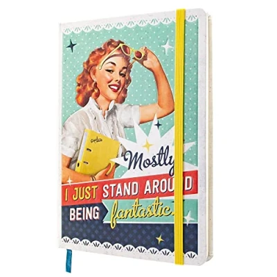 Imagen de Nostalgic Art Cuaderno retro punteado, Being Fantastic Idea de regalo para los aficionados a la nostalgia, Bullet Journal dotted, Diseño vintage, A5, 54002