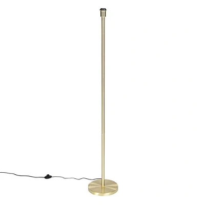 Imagen de QAZQA Moderno Lámpara de pie clásica latón sin pantalla SIMPLO Acero Alargada Adecuado para LED Max. 1 x 60 Watt