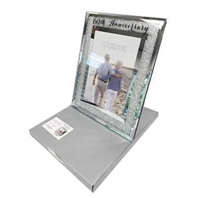 Imagen de Marco de fotos para 60 aniversario boda, espejo cristal, regalo