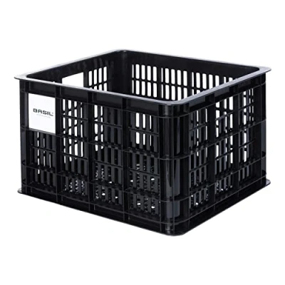 Imagen de Basil B.V. Unisex Adulto Crate Portabici Nero, 49,8 x 39 26,5 cm