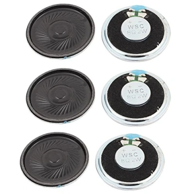 Imagen de sourcing map 2 W 40 mm de diámetro 8 Ohm altavoz imán interno 6 piezas