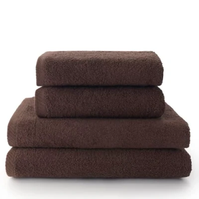 Imagen de Top Towel Plus toallas de baño grandes 2 mano o lavabo + ducha Algodon 100% Marron