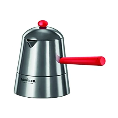 Imagen de ILSA Cafetera Espresso Carmencita Pop, Aluminio, Mango y Pomolo Rojo, Capacidad 10 cl, Taza 1