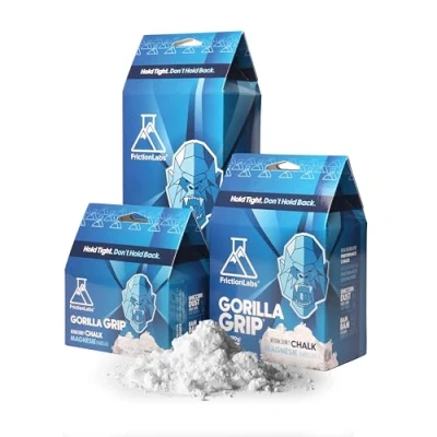 Imagen de Friction Labs Loose Climbing Chalk El nuevo estándar en tiza para escalada roca y levantamiento de potencia, la mejor del mundo, Gorilla Grip, textura gruesa, 12 onzas (340.2 g)