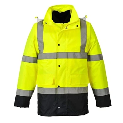 Imagen de Portwest Parka 4 En 1 De Alta Visibilidad Contrast Traffic, Tamaño: XXXL, Color: Amarillo/Marino, S471YNRXXXL