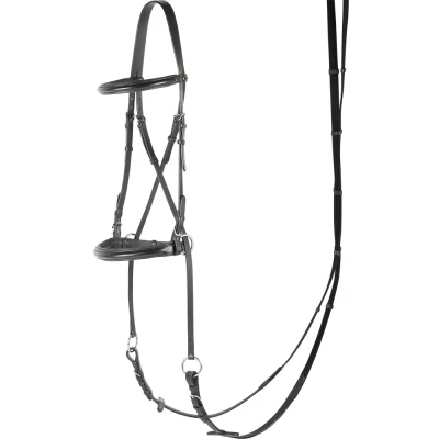 Imagen de Harry&#039;s Horse Cabezada Bitless Jawcrossed, negra Cob Color Menos