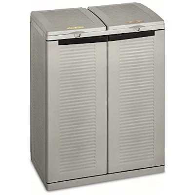 Imagen de Terry, Ecocab 2 , Armario Recogida Selectiva de Residuos, Compartimentos. 68x39x88,7 cm