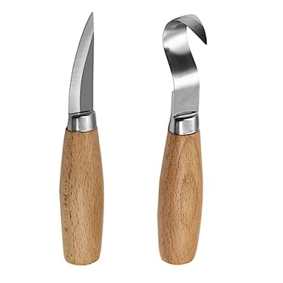 Imagen de Rianpesn Herramienta para tallar Madera cinceles Profesionales Madera, Cuchillos Rectos Machete, Cortar,