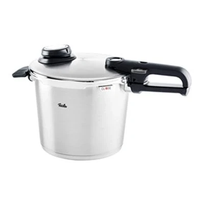 Imagen de Fissler Vitavit Premium Olla a presión de 6 L y 22 cm diámetro, acero inoxidable, 4 niveles cocción, incluye accesorio cocción al vapor, inducción