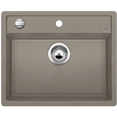 Imagen de BLANCO 517320 Fregadero con Moderno Diseño para Armarios Bajos de SILGRANIT , Marrón, 60 cm Ancho