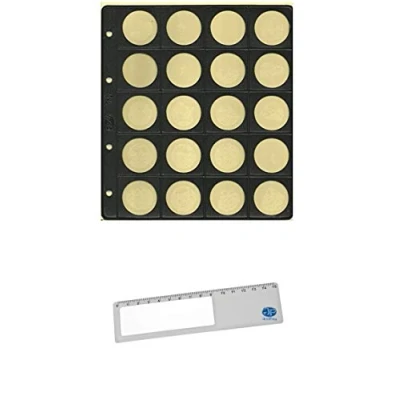 Imagen de PARDO 75200 Pack de 25 fundas monedas con base, 20 alojamientos