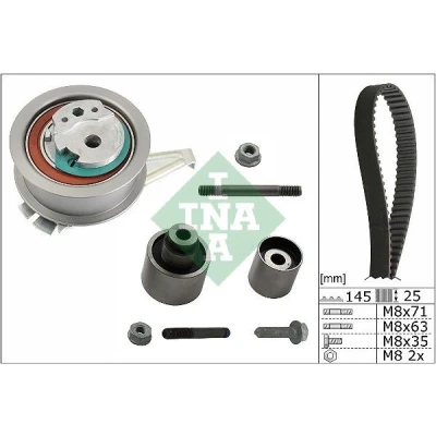 Imagen de INA 530 0759 10 Kit de correa distribución 145 VOLKSWAGEN: Passat B8 Variant, Tiguan II