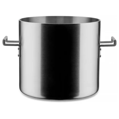 Imagen de Alessi Convivio DC100/24 Olla Trilamina de Design, Apta para Inducción, en Acero Inoxidable y PVD con Fondo Magnético, 24 cm, Satinado