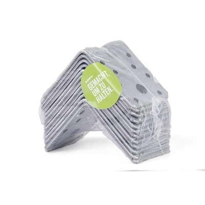 Imagen de Alberts 330330 Escuadra reforzada con nervio, Galvanizado Sendzimir, 70 x 55 mm, Juego de 12