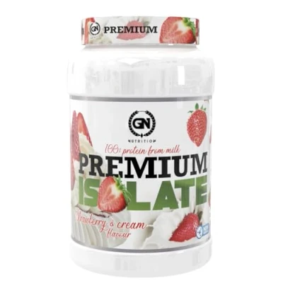 Imagen de GN Nutrition Premium Iso Whey Protein 100% 1Kg Proteina Aislada Strawberry &amp; Cream Ideal Para Crecimiento Muscular y Recuperación