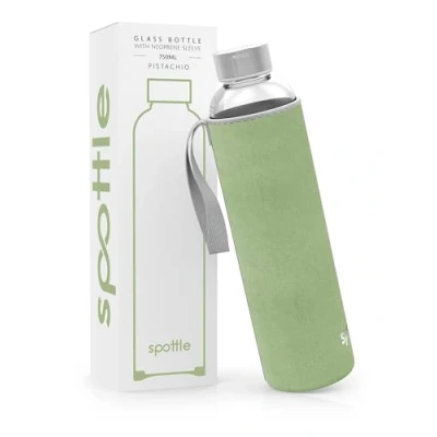 Imagen de Spottle Botella de Agua Vidrio con Funda Neopreno, Borosilicato Apta para Lavavajillas, Adecuada Todas las Bebidas, Libre BPA, 750ml