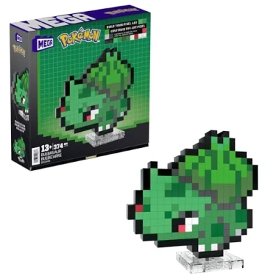 Imagen de Mega Pokémon Pixel Art Bulbasaur 374 Bloques de construcción, Estilo Retro pixelado, decoración para coleccionistas, Juguete +13 años (HTH75)