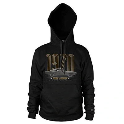 Imagen de Fast &amp; Furious Licenciado Oficialmente 1970 Dodge Charger Sudaderas con Capucha (Negro), Small