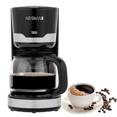 Imagen de Teesa TSA4006 Aroma 100 Cafetera de Filtro con Jarra Cristal, Vidrio, Negro
