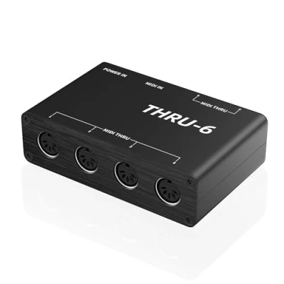 Imagen de DigitalLife Thru 6 MIDI(5 Pin DIN) Box Controller 1 Input/6 Output MIDI Splitter/Hub, Metal