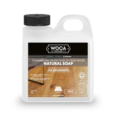 Imagen de Woca Limpiador para suelos de madera (1 l), color blanco